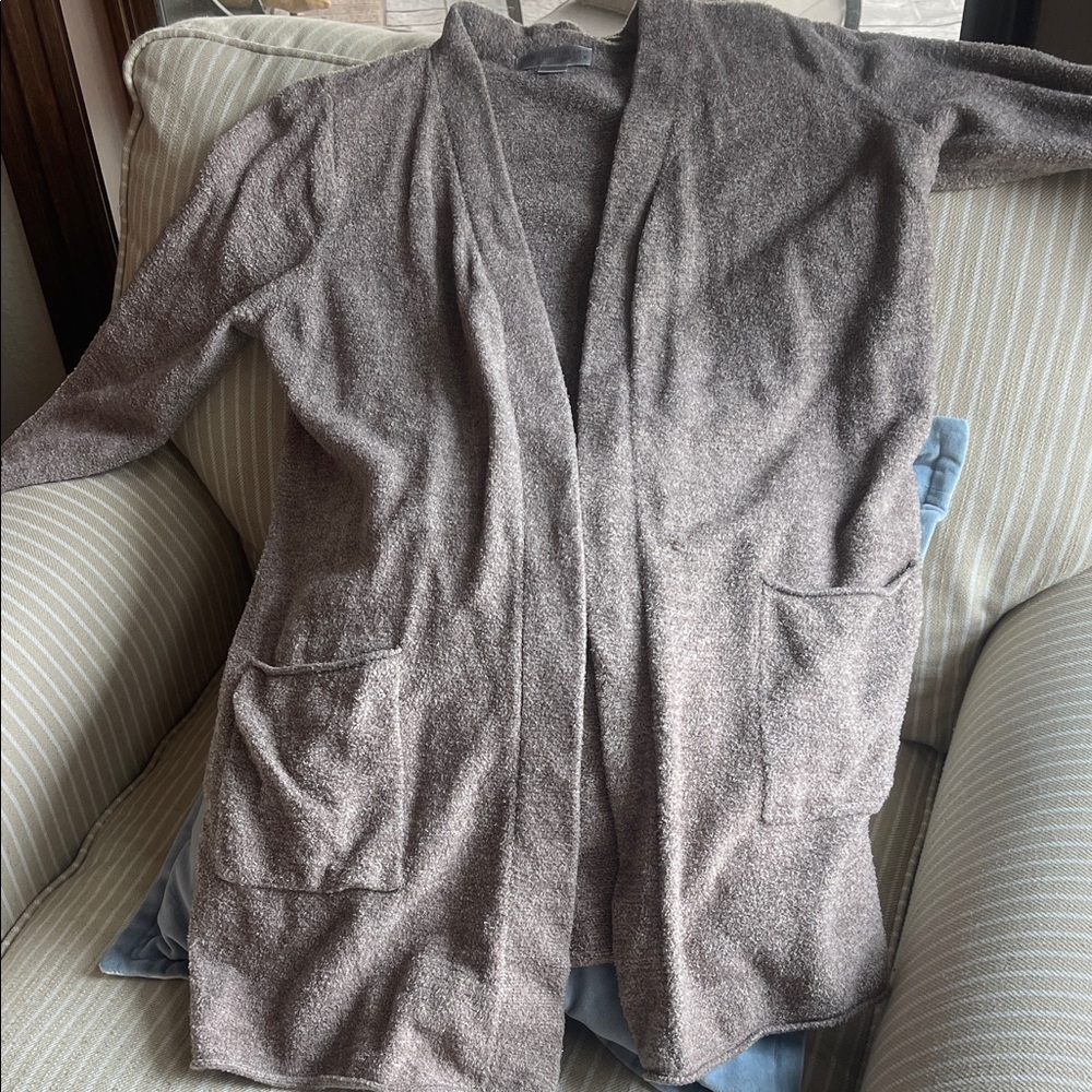 Barefoot Dreams Cozy Taupe Cardigan